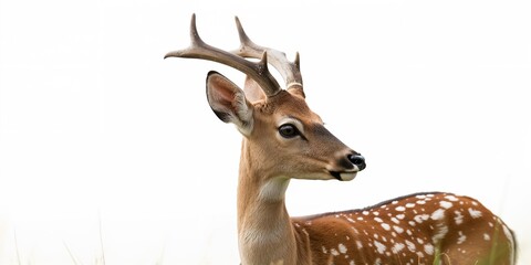 Profile of a young fallow deer with budding horns, highlighting wildlife development, World Wildlife Day