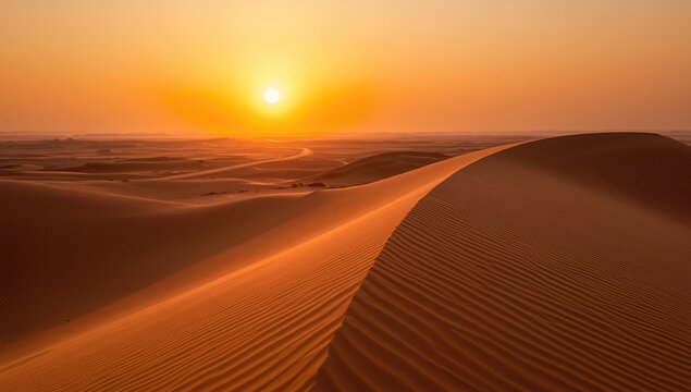 Desert dunes in the Empty Quarter, natural erosion patterns in a harsh environment