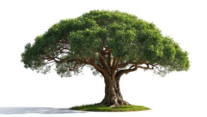 Obraz premium Rain Tree depicted as a single specimen highlighting its canopy and branch pattern