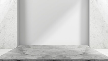 Seamless grunge rock and plaster pattern in a white light setting, suitable for geometric wall decor or background applications