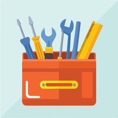 tool organizer flat vector illustration icon