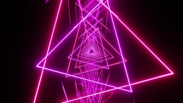 Pink rotated triangles VJ loop background animation