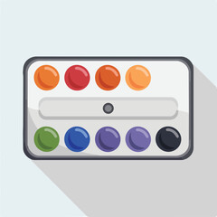 paint tray flat vector illustration icon