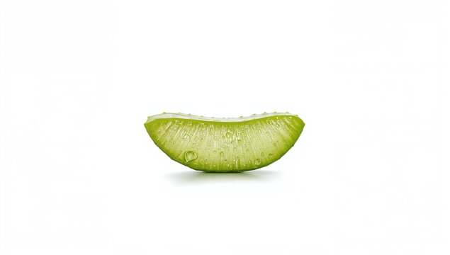 Aloe vera slice featured in a logo layout on a white backdrop, emphasizing natural branding elements
