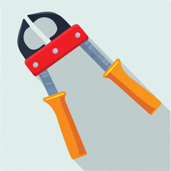 spring clamp flat vector illustration icon