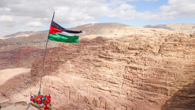Scenic view from Haut lieu du Sacrifice in Petra