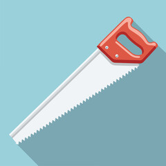 coping saw flat vector illustration icon
