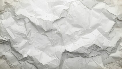 Fototapeta premium Wrinkled white paper with textured surface serving as a background for text or graphic placement, suitable for editorial use
