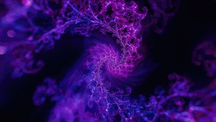 Complex fractal pattern with vibrant colors used as a digital art background for visual projects