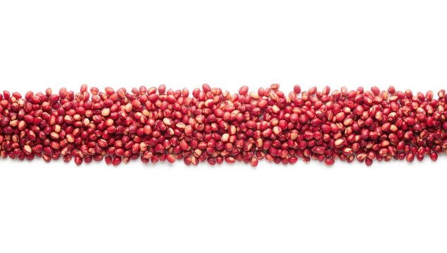 Cranberry bean isolated on a white background, used for nutritional information or culinary design, food textures