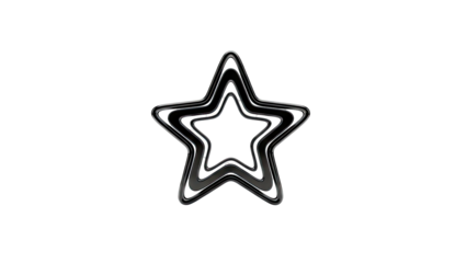 Concentric Black Star Outline
