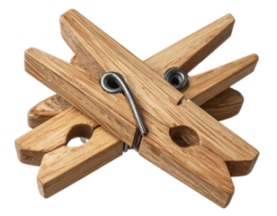  Wooden Clothes Pegs in Action, Holding and Connecting Items