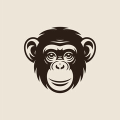 Chimpanzee head illustration