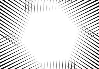 Black linear rays square abstract background with white center geometric line pattern for poster, banner and graphic design