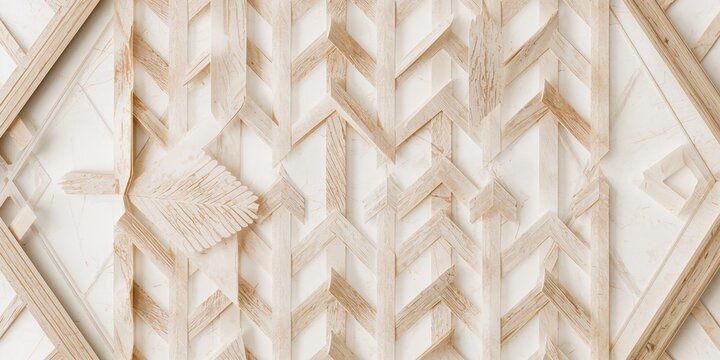 Consistent geometric arrow pattern on beige textured paper background serving as a UI backdrop for digital interfaces - Powered by Adobe