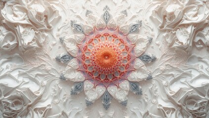 Mandala Flower of Life with Abstract Background, used as a decorative pattern for artistic backgrounds