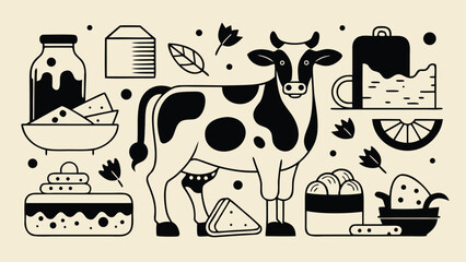 A cow stands beside another cow while a third cow grazes on grass in a sunny pasture..eps © zihad