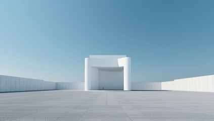 Empty concrete parking lot surface with cracks serving as a background for urban design projects