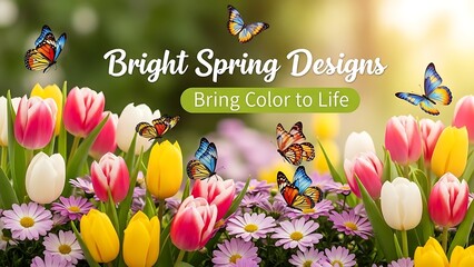 Bright spring designs: bring color to life illustration