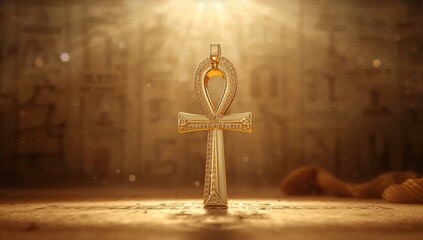 Ancient Egyptian cross symbol, serving as a religious emblem for life and immortality