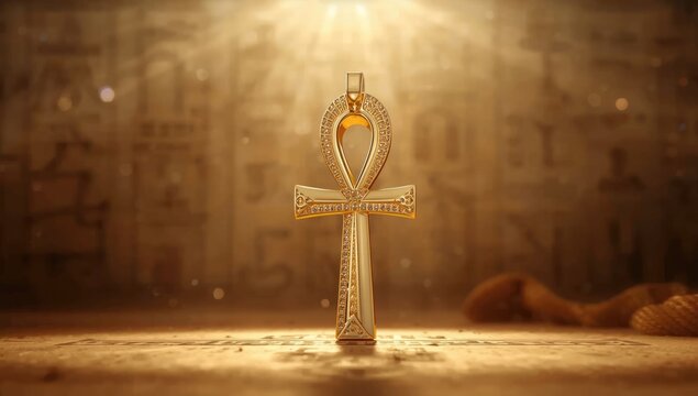 Ancient Egyptian cross symbol, serving as a religious emblem for life and immortality