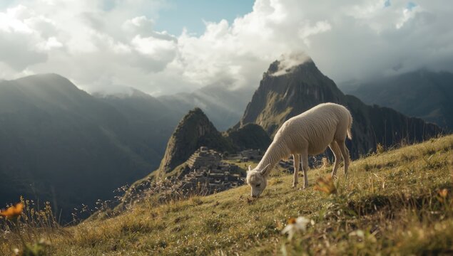 Flock of alpacas resting in a natural setting, highlighting animal care and sustainable farming