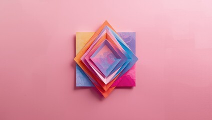 Bright multicolored abstract paper pattern serving as a contemporary background for print media and branding materials