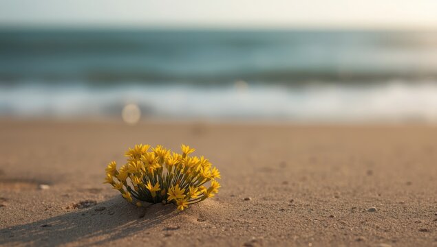 Reichardia tingitana blossoms, native Mediterranean plant, supporting local biodiversity