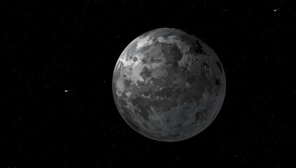 Close-up of a full Moons surface with detailed craters, suitable for space science visuals