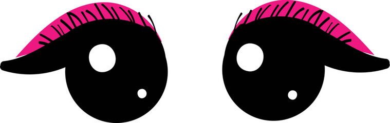 cartoon eyes for female character