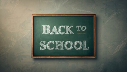 Chalkboard background with distressed texture and handwritten notes, used for classroom or educational layouts, back to school