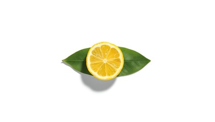 Lemon on white background, highlighting citrus for immune support in health routines