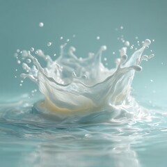 Milk splash with transparent background