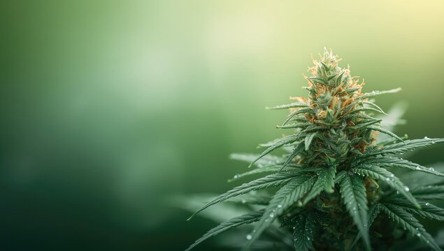Cannabis macro image showing trichomes on buds for research and quality control, cannabis awareness month