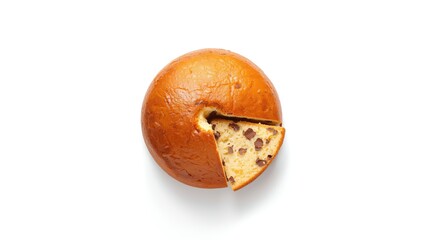 Chocolate chip panettone, an Italian holiday bread prepared for Christmas and New Year celebrations, emphasizing baking techniques