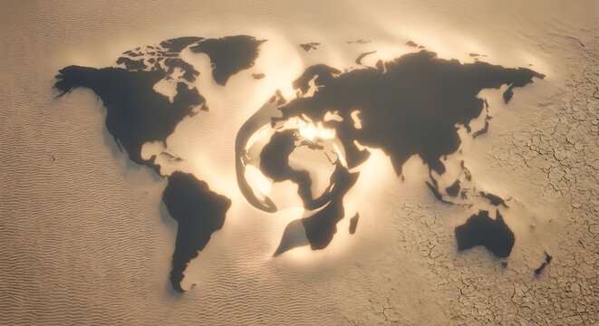 Abstract Map Formed from Light and Shadows