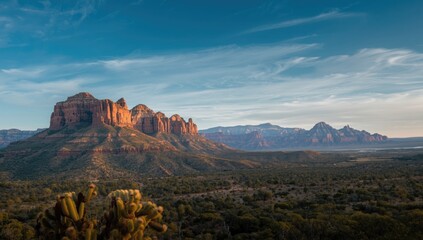 Sedonas red rock formations and mountain scenery, highlighting erosion concerns, landscape conservation, Earth Day