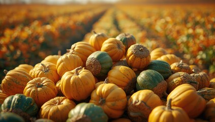 Farm-fresh acorn and Danish squash harvested in Portland's autumn season, ideal for food display or agricultural layout, World Harvest Day