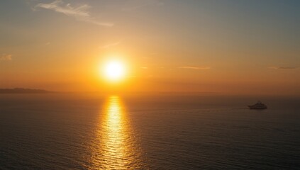 Fototapeta premium Bright sunlight bouncing on ocean waves, suitable for scenic landscape backgrounds