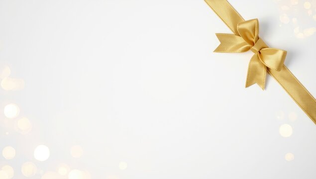 Gold ribbon and gift paper with red border, designed for festive wrapping during Christmas