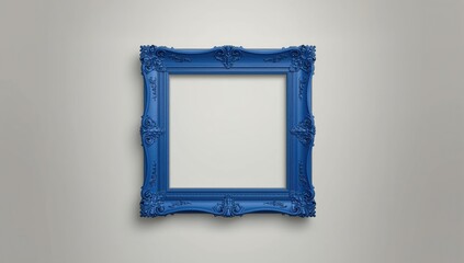 Blue leather frame with clipping path, intended for interface or magazine page backdrop