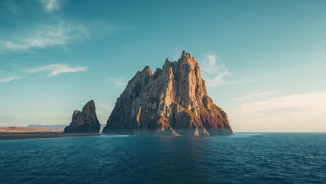 Coastal landscape featuring rocky cliffs, highlighting erosion processes and landform stability