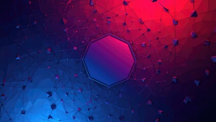Text and layout design backdrop with geometric hexagon pattern for interface clarity