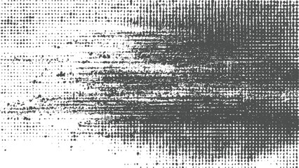 Gritty abstract texture with dense dark gray dots and horizontal lines creating a distressed and weathered visual effect