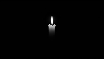 Black background with a lit candle, suitable as a UI backdrop or design element