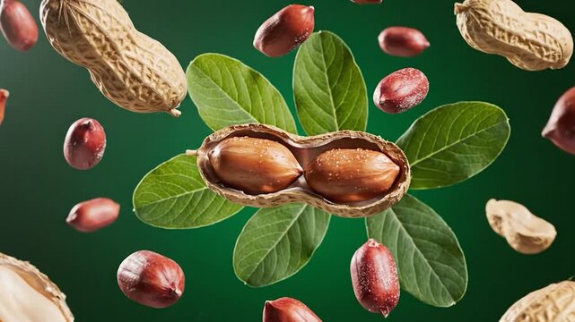 Peanut Paradise - A Nutty Delight with Fresh Leaves and Shelled Goodness.