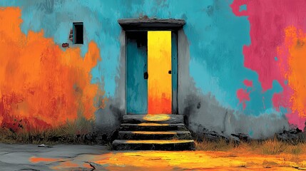 Door opening into abstract colors --ar 16:9 --raw --stylize 500 --v 7 Job ID: e63c2d9e-8489-4872-ba8c-36d2c4351b21