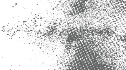 Textured abstract background with a dense pattern of dots and splatters in gray and white, suggesting a gritty and detailed surface