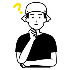 アイデアを考える居酒屋の男性店員