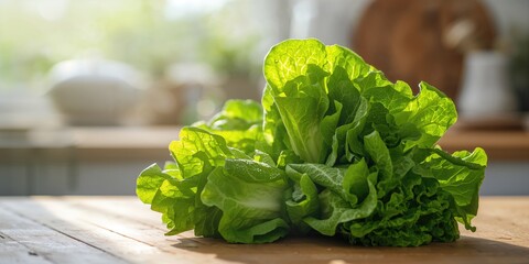 Romaine lettuce heads arranged on a surface, suitable as a fresh food backdrop for layout or editorial design